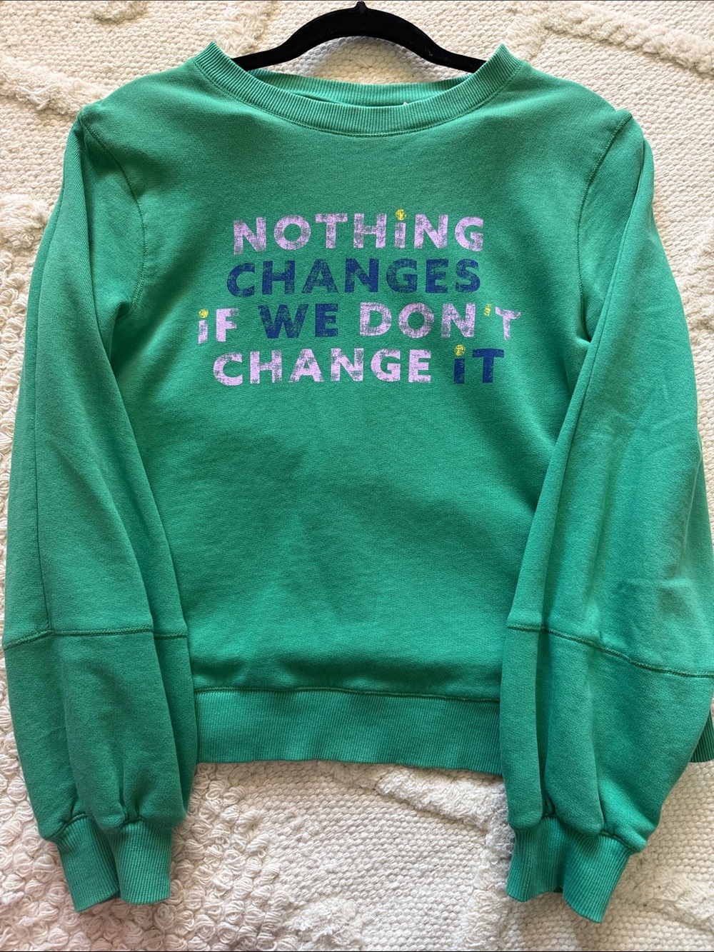 Anthropologie Maeve Green Crewneck Sweatshirt